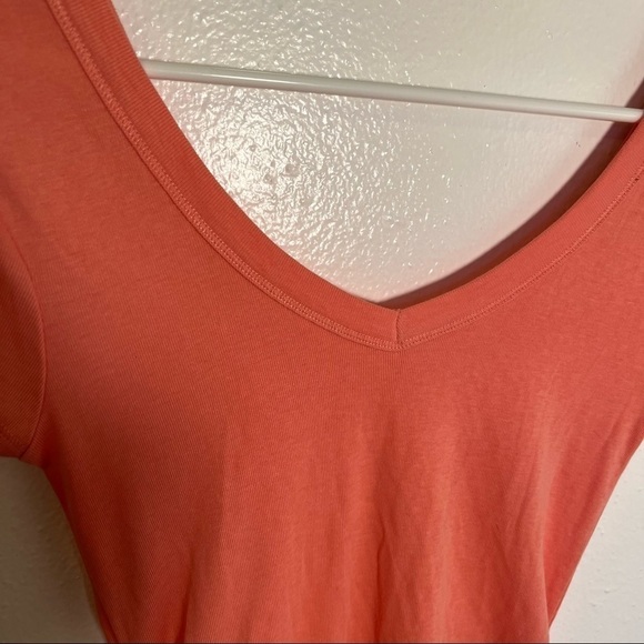 Tee Shop V-Neck Mini T-Shirt Dress Light Pink - Picture 6 of 10